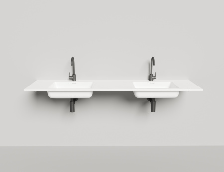 Фото раковина salini s-stone onda 1402202mrf 180см, матовая покраска по ral полностью