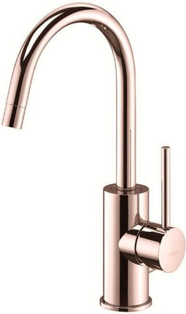 Фото смеситель для раковины paffoni light lig078rose высокий, золото розовое