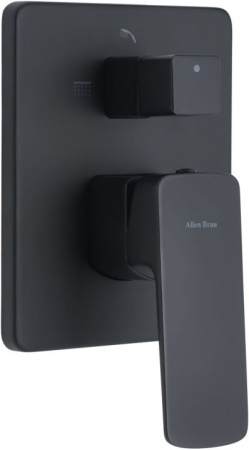 Фото встраиваемый смеситель для ванны и душа allen brau infinity x2 5.21014-31, черный матовый