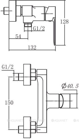 Фото смеситель для душа aquanet passion af300-30b, черный