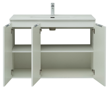 Фото комплект мебели aquanet алвита new 100 3 дверцы, белый матовый