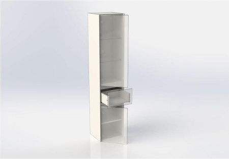 Фото пенал подвесной aquanet йорк 35 l белый глянец