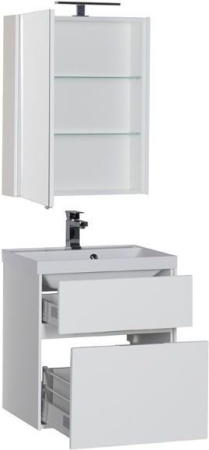 Фото комплект мебели aquanet латина 60 белый (2 ящика)