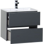 Фото тумба подвесная с раковиной aquanet алвита 60 серый антрацит
