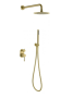 Фото душевая система boheme uno 464-mg, матовое золото