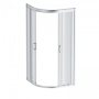 Фото душевой угол am.pm gem 100*100 см, профиль хром/стекло прозрачное