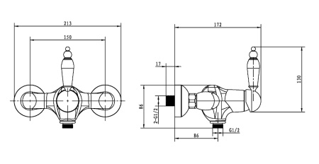 Фото смеситель для душа boheme brillante ripresa 344, хром