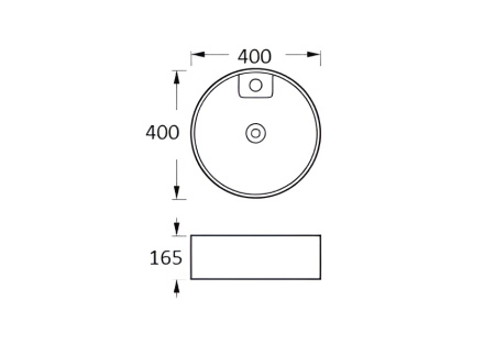Фото раковина накладная для установки на столешницу aquatek aq5118-mw 400*400*165, матовый белый