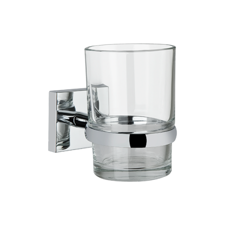 Фото стакан настенный vitra q-line a44993, хром