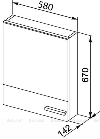 Фото зеркало-шкаф aquanet верона 58 белый