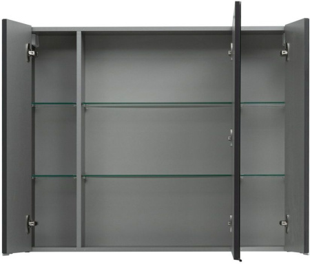 Фото зеркало-шкаф aquanet алвита 100 серый антрацит