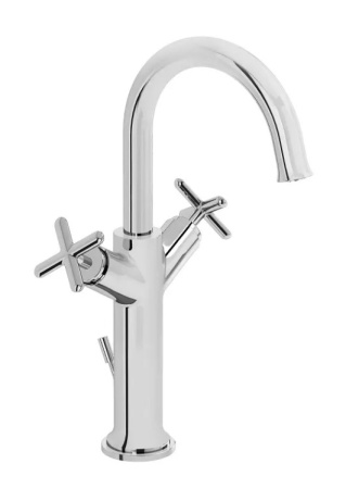 Фото смеситель для раковины высокий vitra origin classic a42886 д/к, хром