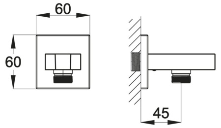 Фото штуцер с держателем  belbagno arlie arl-phd-crm, хром