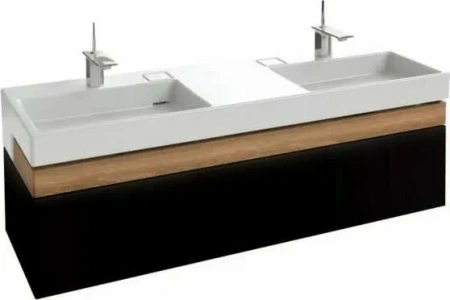 Фото тумба для раковины jacob delafon terrace eb1189-274 150 см, черный блестящий