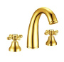 Фото смеситель для раковины на 3 отверстия boheme tradizionale oro 297, золото