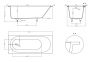 Фото ванна salini s-sense ornella 102311grf 170*75 см, глянец покраска по ral полностью