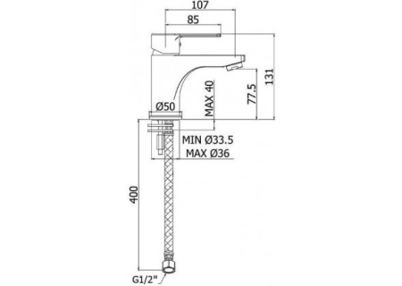 Фото смеситель для раковины paffoni red red071cr, хром