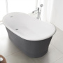 Фото акриловая ванна belbagno bb32-cf36 серый матовый 167х90