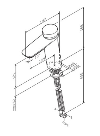 Фото смеситель для раковины am.pm inspire v2.0, хром