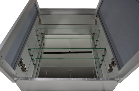 Фото зеркало-шкаф de aqua алюминиум 60 серебро