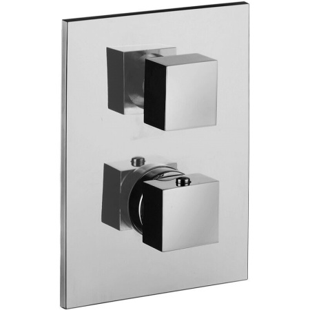Фото встраиваемый смеситель для ванны и душа paffoni level leq519cr/m термостат, хром