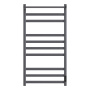Фото полотенцесушитель электрический point меркурий pn83850pgr п9 500x1000 с полкой, диммер справа,графит