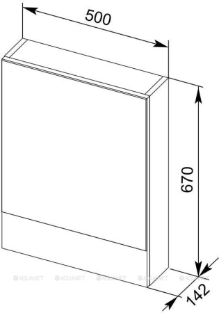 Фото зеркало-шкаф aquanet верона 50 белый