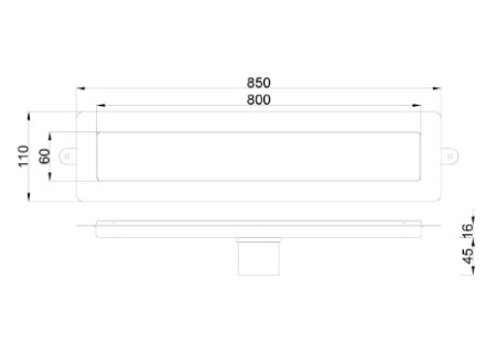 Фото душевой трап boheme linear 80 см 982-80-b, черный