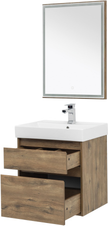 Фото комплект мебели aquanet nova lite 60 дуб рустикальный (2 ящика)