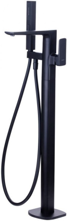 Фото напольный смеситель для ванны allen brau infinity 5.21009-31, черный матовый