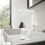 Фото смеситель hansgrohe finoris 76060700 для раковины белый матовый с д/к