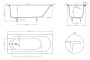 Фото ванна salini s-stone ornella 102321mrf 170*75 см, матовая покраска по ral полностью