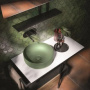 Фото раковина kerasan nolita 534411 накладная verde muschio ø40