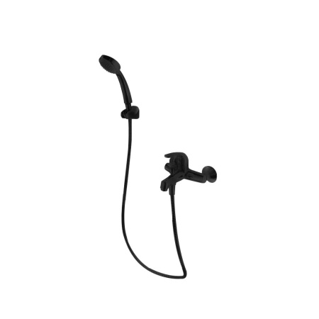 Фото смеситель для ванны и душа bravat fit, черный