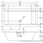 Фото акриловая ванна riho rething cubic br09c0500000000 180х90 (заполнение через перелив)