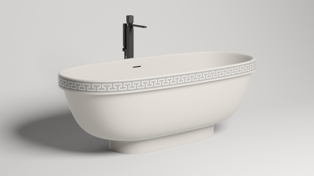 Фото ванна salini s-stone greca meander 103021mrf 180*80 см, матовая ral полностью