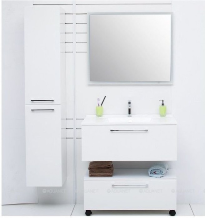 Фото пенал подвесной de aqua тока 1s бк 30 l белый