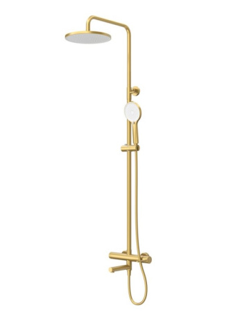 Фото душевая колонна с изливом cezares relax-cvd-boro, золото брашировнное