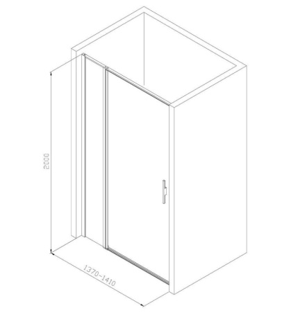 Фото дверь в нишу allen brau priority 3.31011.ba 140*200 см, профиль серебро браш/стекло прозрачное