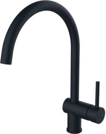 Фото смеситель для кухни paffoni light lig280no, черный матовый