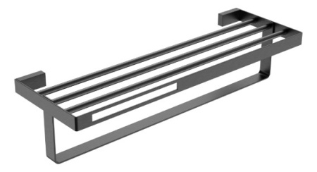 Фото полотенцедержатель с полкой boheme q 10947-gm, графит