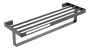 Фото полотенцедержатель с полкой boheme q 10947-gm, графит