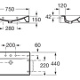 Фото раковина roca diverta 327110000 7.3271.1.600.0 75x44 см