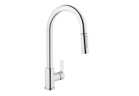 Фото смеситель для кухни vitra maestro a42145exp с выдвижным изливом, хром