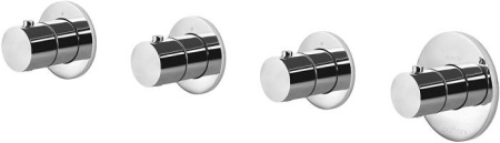 Фото встраиваемый смеситель для ванны и душа paffoni modular box mde019cr термостат, хром