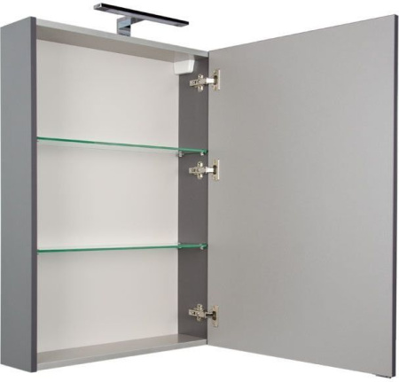 Фото зеркало-шкаф aquanet алвита 60 серый антрацит