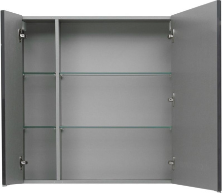 Фото зеркало-шкаф aquanet алвита 80 серый антрацит