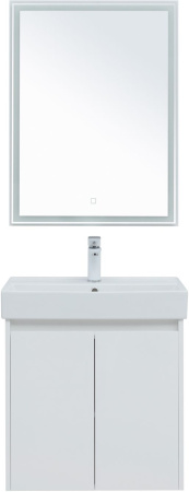 Фото комплект мебели aquanet nova lite 60 белый глянец (2 дверцы)